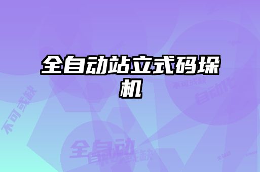 全自動站立式碼垛機(jī)