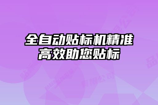 全自動貼標(biāo)機(jī)精準(zhǔn)高效助您貼標(biāo)