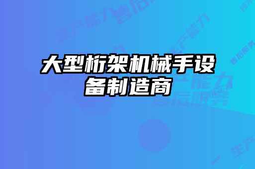 大型桁架機械手設備制造商