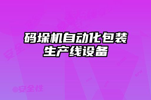 碼垛機自動化包裝生產(chǎn)線設(shè)備