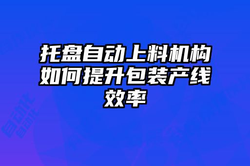 托盤自動上料機構如何提升包裝產線效率