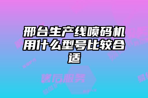 邢臺生產(chǎn)線噴碼機(jī)用什么型號比較合適