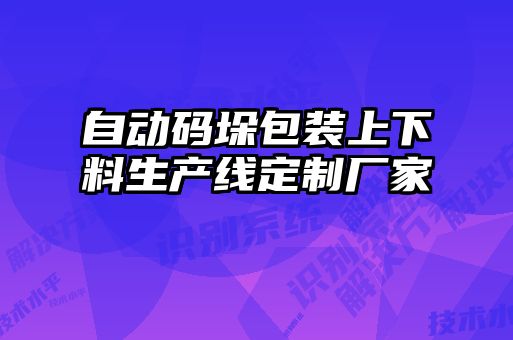 自動碼垛包裝上下料生產線定制廠家