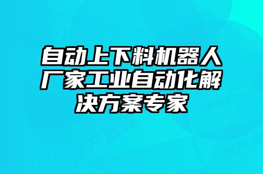 自動(dòng)上下料機(jī)器人廠家工業(yè)自動(dòng)化解決方案專家