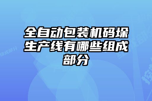 全自動包裝機(jī)碼垛生產(chǎn)線有哪些組成部分