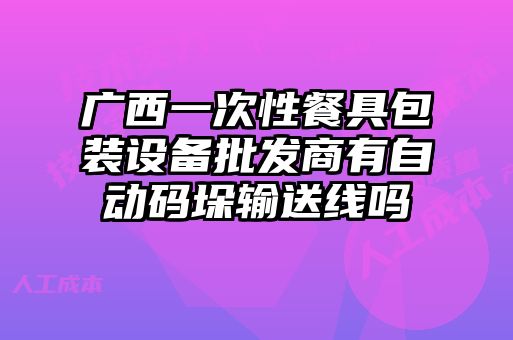 廣西一次性餐具包裝設備批發(fā)商有自動碼垛輸送線嗎