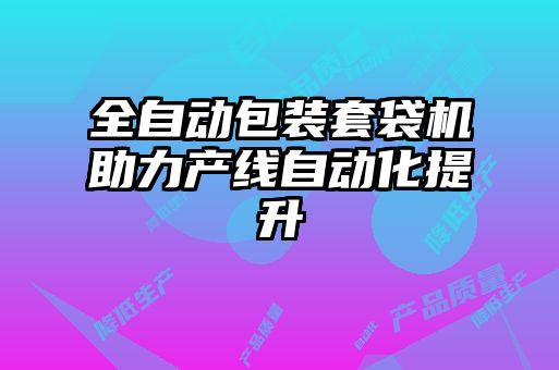 全自動包裝套袋機助力產(chǎn)線自動化提升