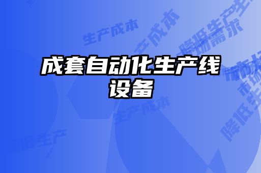 成套自動化生產(chǎn)線設(shè)備