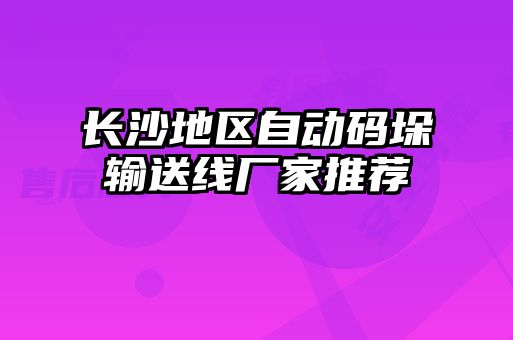 長沙地區(qū)自動碼垛輸送線廠家推薦