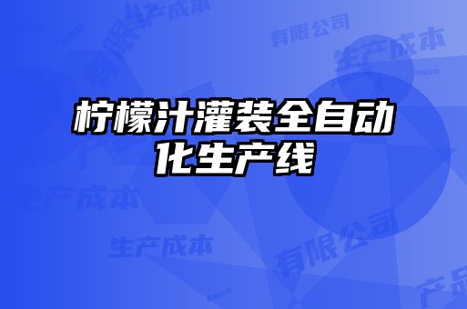 檸檬汁灌裝全自動(dòng)化生產(chǎn)線