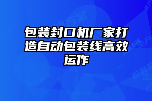 包裝封口機(jī)廠家打造自動(dòng)包裝線高效運(yùn)作