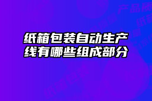 紙箱包裝自動(dòng)生產(chǎn)線有哪些組成部分