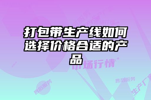 打包帶生產(chǎn)線如何選擇價(jià)格合適的產(chǎn)品